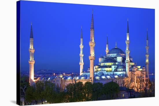 Blue Mosque (Sultan Ahmet Camii), UNESCO World Heritage Site, at Dusk, Istanbul, Turkey, Europe-Neil Farrin-Stretched Canvas