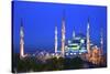 Blue Mosque (Sultan Ahmet Camii), UNESCO World Heritage Site, at Dusk, Istanbul, Turkey, Europe-Neil Farrin-Stretched Canvas