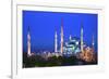 Blue Mosque (Sultan Ahmet Camii), UNESCO World Heritage Site, at Dusk, Istanbul, Turkey, Europe-Neil Farrin-Framed Photographic Print