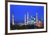 Blue Mosque (Sultan Ahmet Camii), UNESCO World Heritage Site, at Dusk, Istanbul, Turkey, Europe-Neil Farrin-Framed Photographic Print