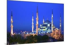 Blue Mosque (Sultan Ahmet Camii), UNESCO World Heritage Site, at Dusk, Istanbul, Turkey, Europe-Neil Farrin-Mounted Photographic Print