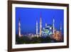 Blue Mosque (Sultan Ahmet Camii), UNESCO World Heritage Site, at Dusk, Istanbul, Turkey, Europe-Neil Farrin-Framed Photographic Print