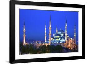 Blue Mosque (Sultan Ahmet Camii), UNESCO World Heritage Site, at Dusk, Istanbul, Turkey, Europe-Neil Farrin-Framed Photographic Print