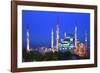 Blue Mosque (Sultan Ahmet Camii), UNESCO World Heritage Site, at Dusk, Istanbul, Turkey, Europe-Neil Farrin-Framed Photographic Print