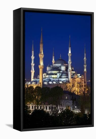 Blue Mosque (Sultan Ahmet Camii), UNESCO World Heritage Site, at Dusk, Istanbul, Turkey, Europe-Neil Farrin-Framed Stretched Canvas