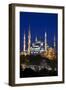 Blue Mosque (Sultan Ahmet Camii), UNESCO World Heritage Site, at Dusk, Istanbul, Turkey, Europe-Neil Farrin-Framed Photographic Print