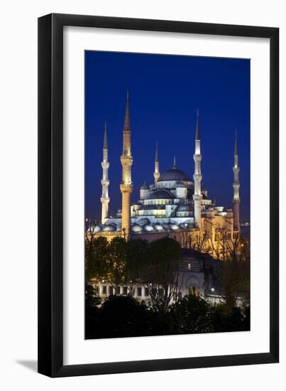 Blue Mosque (Sultan Ahmet Camii), UNESCO World Heritage Site, at Dusk, Istanbul, Turkey, Europe-Neil Farrin-Framed Photographic Print