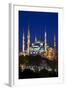 Blue Mosque (Sultan Ahmet Camii), UNESCO World Heritage Site, at Dusk, Istanbul, Turkey, Europe-Neil Farrin-Framed Photographic Print