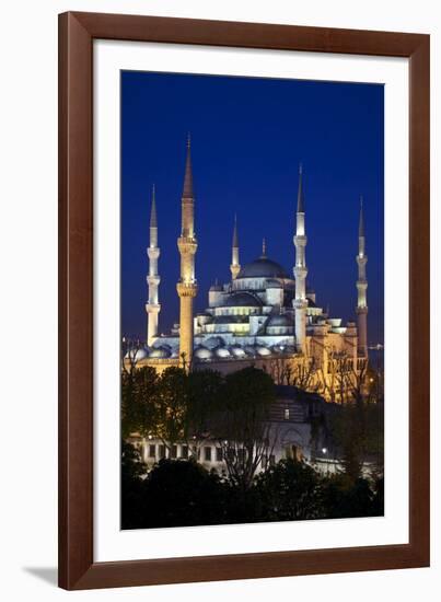 Blue Mosque (Sultan Ahmet Camii), UNESCO World Heritage Site, at Dusk, Istanbul, Turkey, Europe-Neil Farrin-Framed Photographic Print