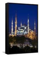 Blue Mosque (Sultan Ahmet Camii), UNESCO World Heritage Site, at Dusk, Istanbul, Turkey, Europe-Neil Farrin-Framed Stretched Canvas