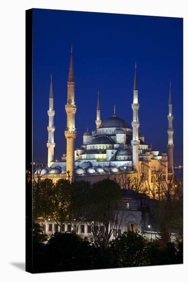 Blue Mosque (Sultan Ahmet Camii), UNESCO World Heritage Site, at Dusk, Istanbul, Turkey, Europe-Neil Farrin-Stretched Canvas