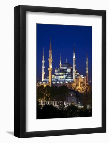 Blue Mosque (Sultan Ahmet Camii), UNESCO World Heritage Site, at Dusk, Istanbul, Turkey, Europe-Neil Farrin-Framed Photographic Print