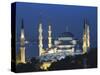 Blue Mosque (Sultan Ahmet Mosque) at Night, Istanbul, Turkey-Lee Frost-Stretched Canvas