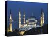 Blue Mosque (Sultan Ahmet Mosque) at Night, Istanbul, Turkey-Lee Frost-Stretched Canvas