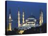 Blue Mosque (Sultan Ahmet Mosque) at Night, Istanbul, Turkey-Lee Frost-Stretched Canvas