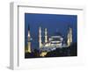 Blue Mosque (Sultan Ahmet Mosque) at Night, Istanbul, Turkey-Lee Frost-Framed Photographic Print