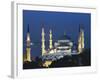 Blue Mosque (Sultan Ahmet Mosque) at Night, Istanbul, Turkey-Lee Frost-Framed Photographic Print