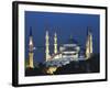 Blue Mosque (Sultan Ahmet Mosque) at Night, Istanbul, Turkey-Lee Frost-Framed Photographic Print