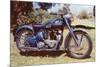 Blue Motorcycle-null-Mounted Premium Giclee Print