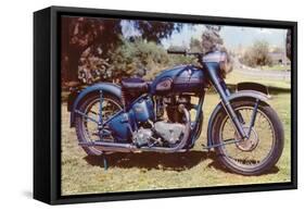Blue Motorcycle-null-Framed Stretched Canvas