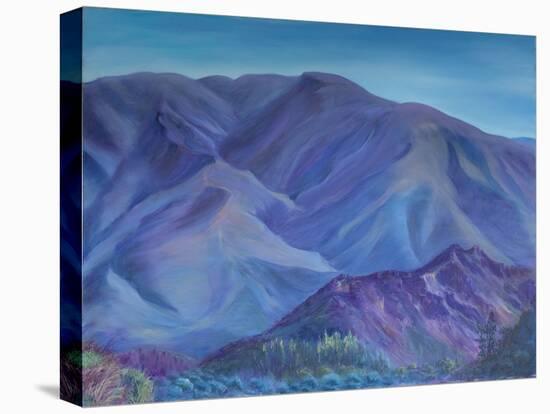 Blue Mountain, Andalusia, 2001 (Oil on Canvas)-Antonia Myatt-Stretched Canvas