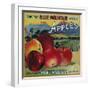 Blue Mountain Apple Crate Label - Cove, OR-Lantern Press-Framed Art Print