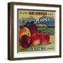 Blue Mountain Apple Crate Label - Cove, OR-Lantern Press-Framed Art Print