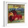 Blue Mountain Apple Crate Label - Cove, OR-Lantern Press-Framed Art Print