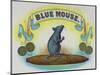 Blue Mouse Brand Cigar Box Label-Lantern Press-Mounted Art Print