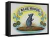 Blue Mouse Brand Cigar Box Label-Lantern Press-Framed Stretched Canvas