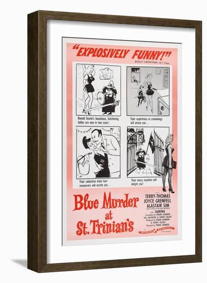 Blue Murder at St. Trinian's, Lower Right: Sabrina, 1957-null-Framed Art Print