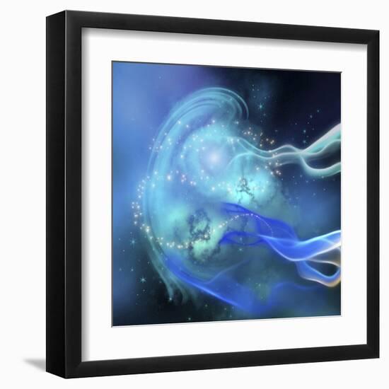 Blue Nebula-null-Framed Art Print