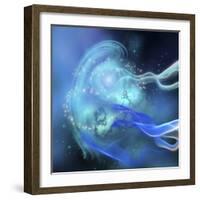 Blue Nebula-null-Framed Art Print