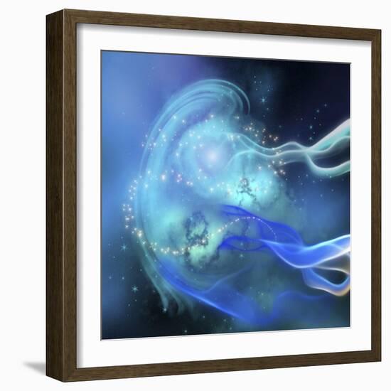 Blue Nebula-null-Framed Art Print