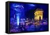 Blue Night in Paris-Philippe Hugonnard-Framed Stretched Canvas