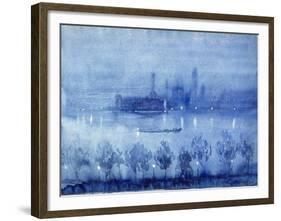 Blue Night, London-Joseph Pennell-Framed Art Print