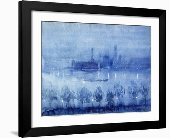 Blue Night, London-Joseph Pennell-Framed Art Print