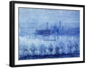 Blue Night, London-Joseph Pennell-Framed Art Print