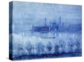 Blue Night, London-Joseph Pennell-Stretched Canvas