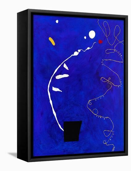 Blue Night-Hyunah Kim-Framed Stretched Canvas