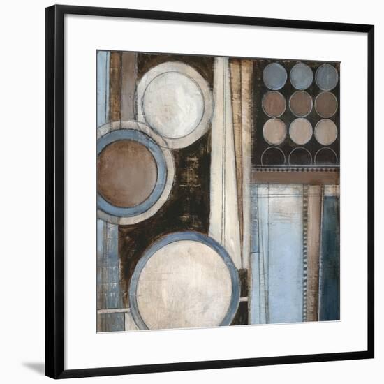 Blue Notes Square II-Kimberly Poloson-Framed Art Print