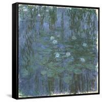 Blue Nympheas-Claude Monet-Framed Stretched Canvas