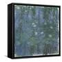 Blue Nympheas-Claude Monet-Framed Stretched Canvas