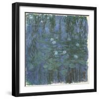 Blue Nympheas-Claude Monet-Framed Giclee Print