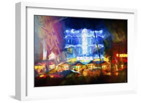 Blue Ocean Drive - In the Style of Oil Painting-Philippe Hugonnard-Framed Giclee Print