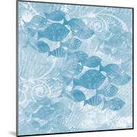 Blue Ocean School of Fish-Bee Sturgis-Mounted Art Print