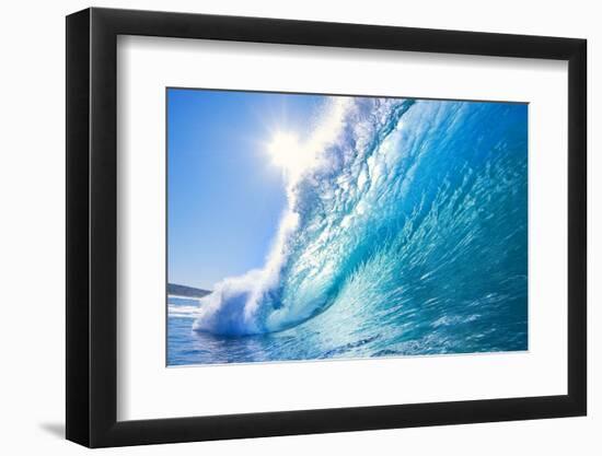 Blue Ocean Wave-EpicStockMedia-Framed Photographic Print