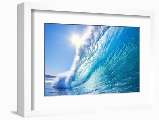 Blue Ocean Wave-EpicStockMedia-Framed Photographic Print
