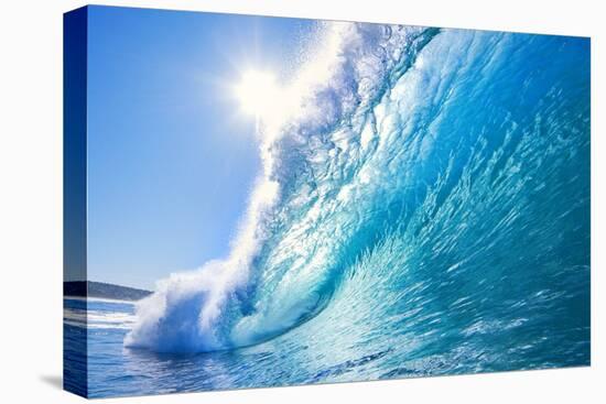 Blue Ocean Wave-EpicStockMedia-Stretched Canvas