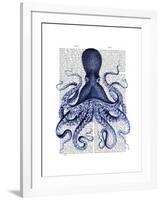 Blue Octopus 3-Fab Funky-Framed Art Print